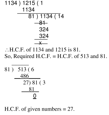 Formulae of HCF and LCM