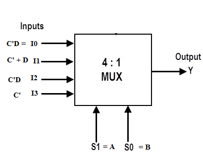 Four-to-one-line multiplexer