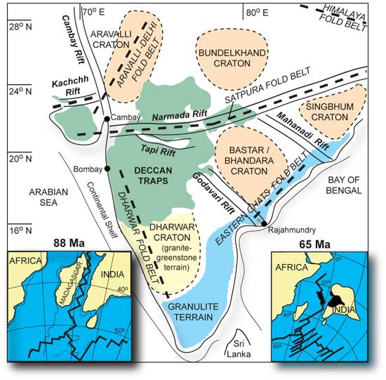 Shield regions and Rift valleys of India