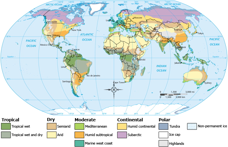 climate map of the world