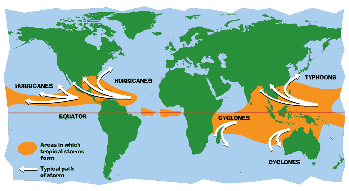 cyclones of the world