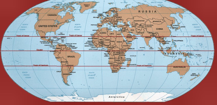 tropics of cancer and capricorn