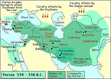 Persian invasions into India