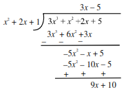Division Algorithm for Polynomials