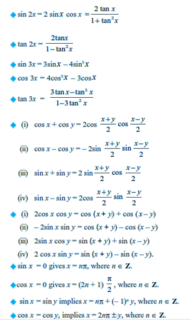 trignometric formulae