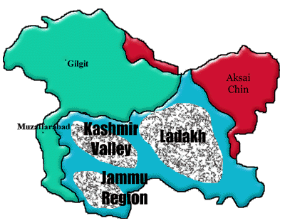Jammu and kashmir map after 1951