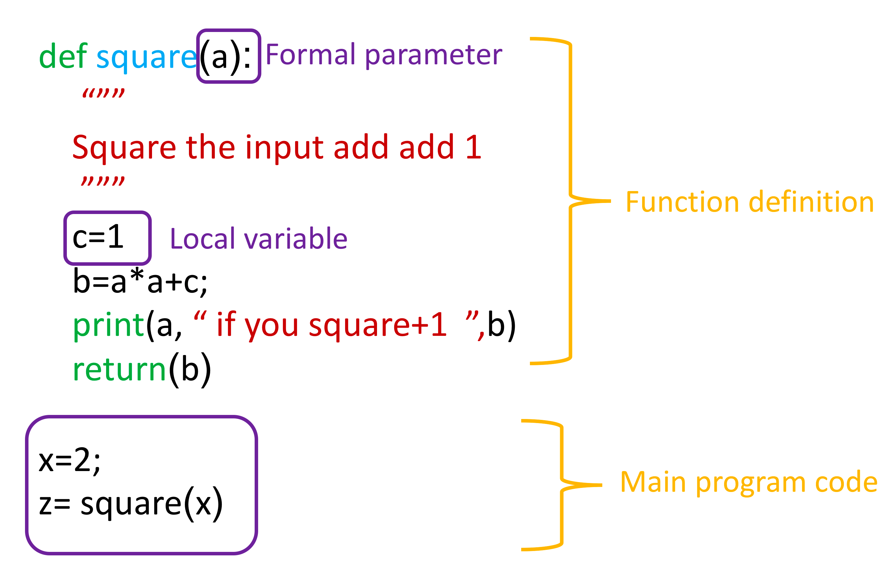 assignment functions python