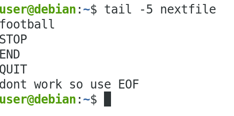 tail command iteratively